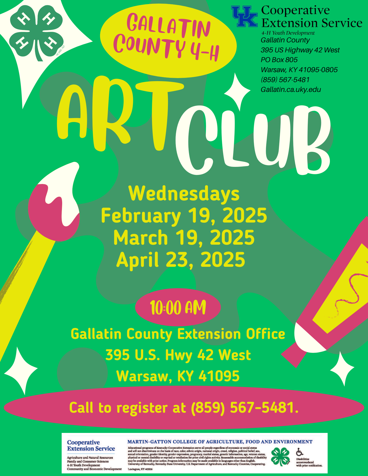 4-H Art Club 2025