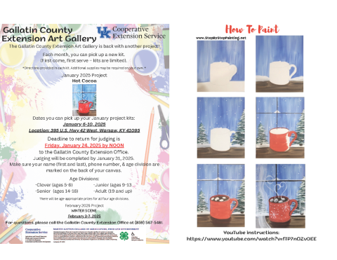 Gallatin County Extension Art Gallery Flyer- January 2025